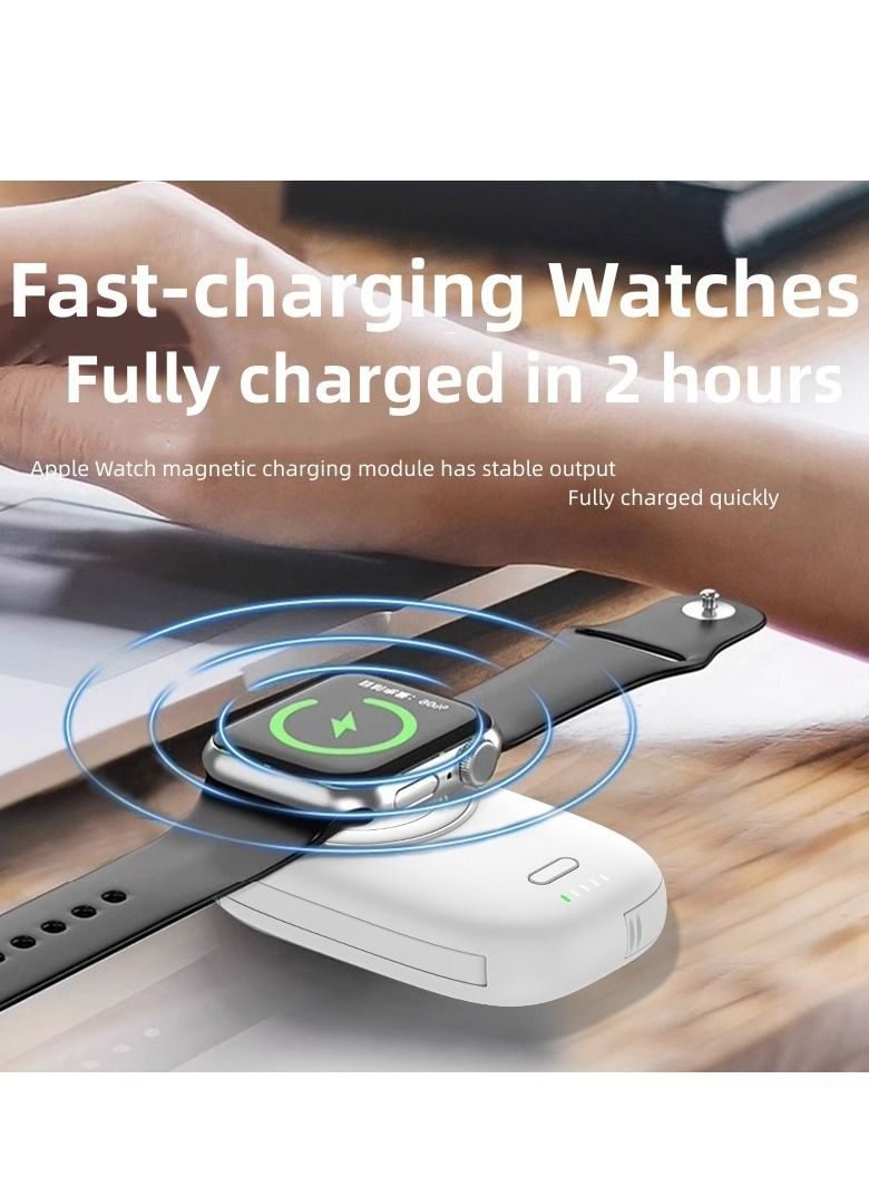 GULFLINK iWatch Magnetic Wireless Power Bank White 1200mah - Image 4