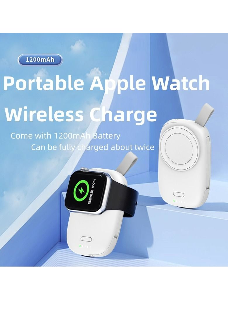GULFLINK iWatch Magnetic Wireless Power Bank White 1200mah - Image 3