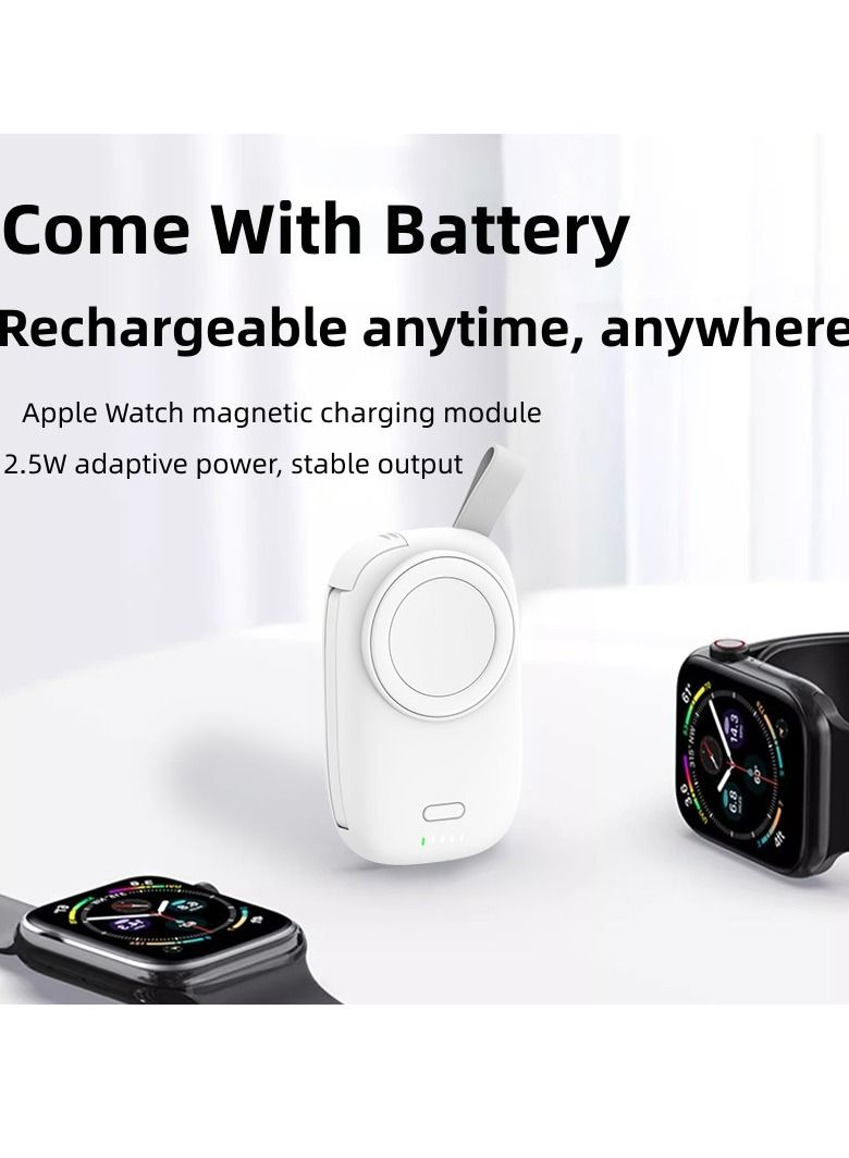 GULFLINK iWatch Magnetic Wireless Power Bank White 1200mah - Image 2