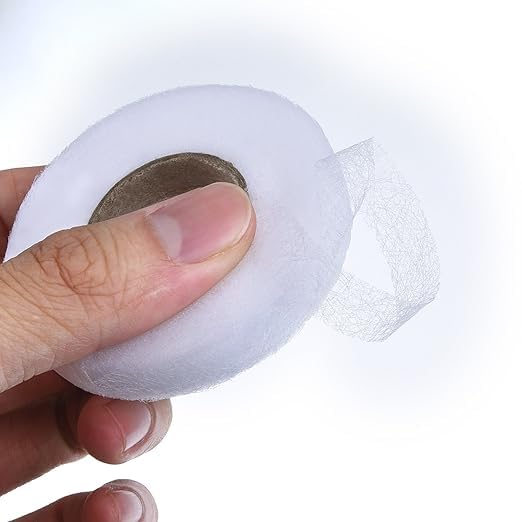 karmet karmet Iron on Hem Tape Fabric Fusing Hemming Tape Wonder Web Adhesive Hem Tape for Pants Each 100 Yards 2 Pack White  - Image 3