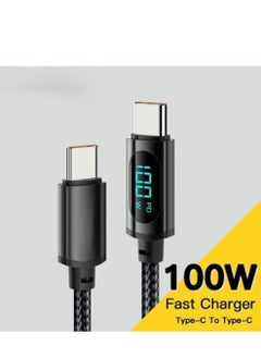 سبون كابل USB-C إلى USB-C فائق المتانة وعالي السرعة للشحن 100 وات ,5 امبير متضمن شاشة عرض  ومزامنة البيانات  - Image 1