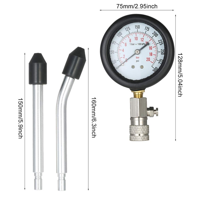 ThreeH 8 Pcs Gasoline Engine Compression Tester Petrol Gas Engine Cylinder Automobile Pressure Gauge Tester Automotive Test Kit MA02A - Image 3