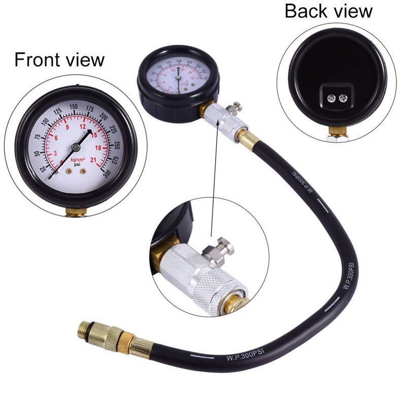 ThreeH 8 Pcs Gasoline Engine Compression Tester Petrol Gas Engine Cylinder Automobile Pressure Gauge Tester Automotive Test Kit MA02A - Image 4