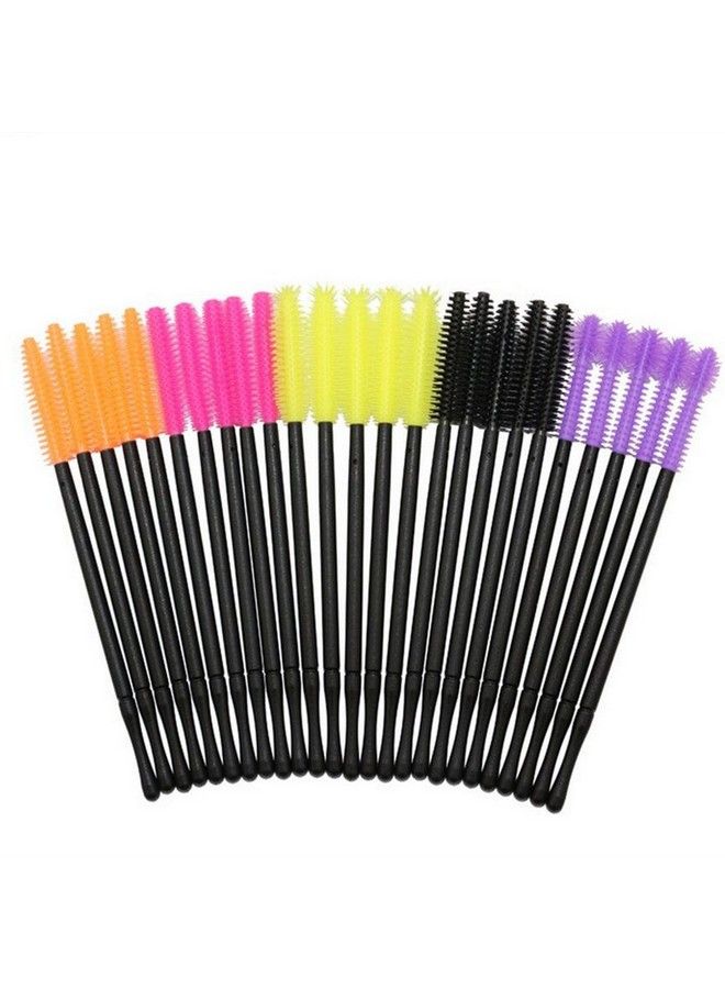 Coshine 100Pcs Pro Disposable Silicone Mascara Eyeliner Wands Applicator Eyeliner Lip Liner Brushes Makekup Tools (Silicone Mascara Brushes) - Image 1