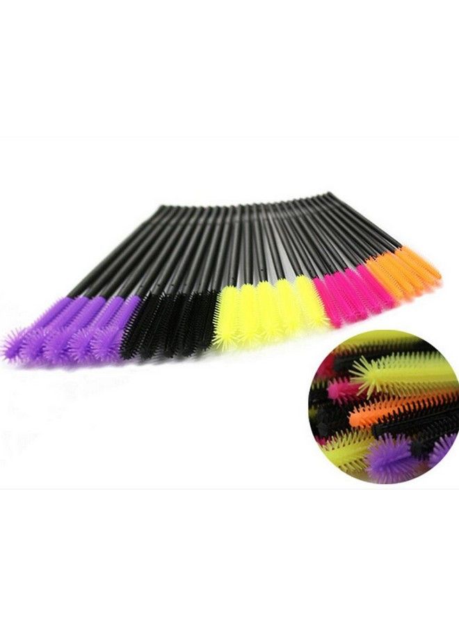 Coshine 100Pcs Pro Disposable Silicone Mascara Eyeliner Wands Applicator Eyeliner Lip Liner Brushes Makekup Tools (Silicone Mascara Brushes) - Image 3