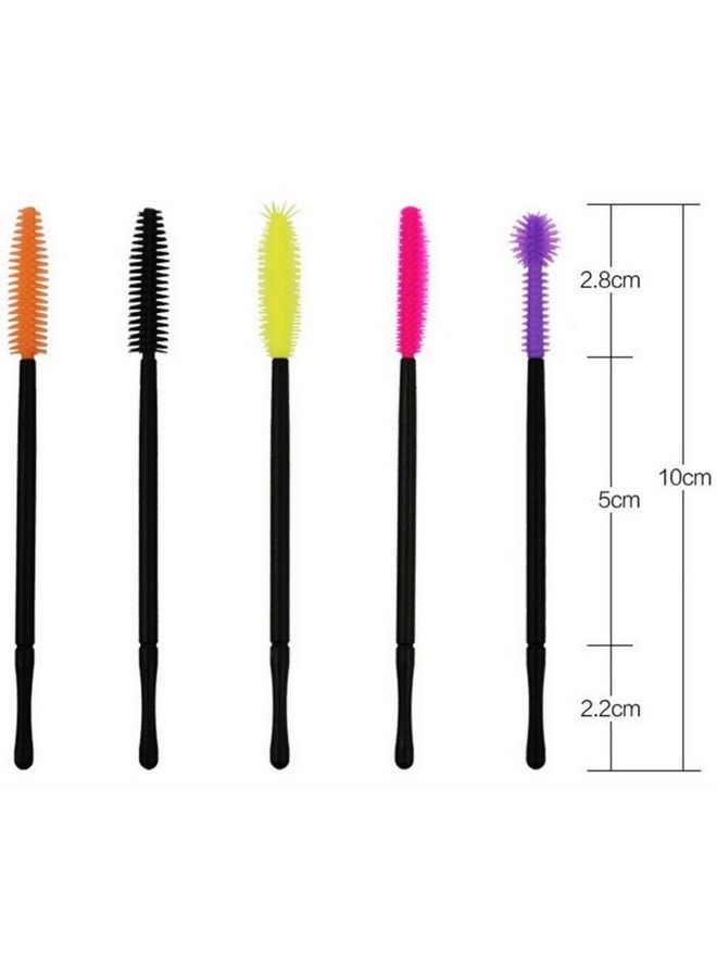 Coshine 100Pcs Pro Disposable Silicone Mascara Eyeliner Wands Applicator Eyeliner Lip Liner Brushes Makekup Tools (Silicone Mascara Brushes) - Image 5