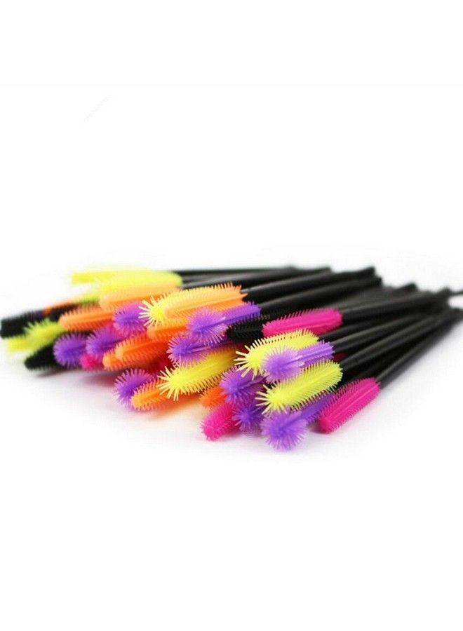 Coshine 100Pcs Pro Disposable Silicone Mascara Eyeliner Wands Applicator Eyeliner Lip Liner Brushes Makekup Tools (Silicone Mascara Brushes) - Image 4