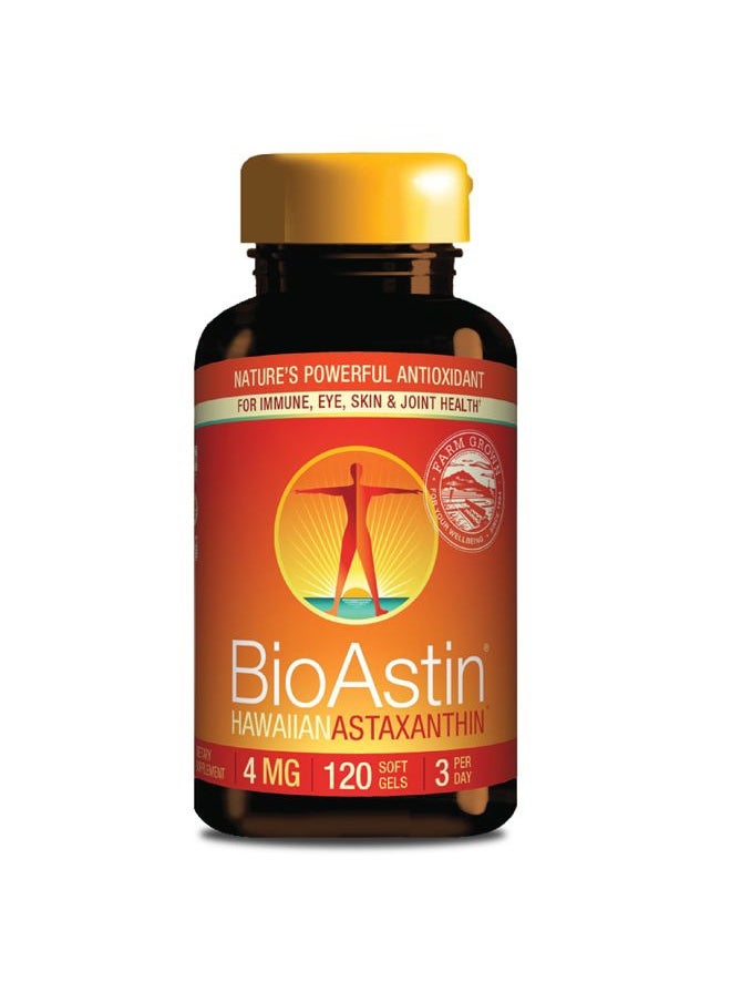 Nutrex Hawaii - Hawaii BioAstin Hawaiian Astaxanthin - 4mg, 120 Softgels - Farm-Direct Premium Antioxidant Supplement to Support Eye, Skin, Joint & Immune System Health - Non-GMO & Gluten-Free - Image 1