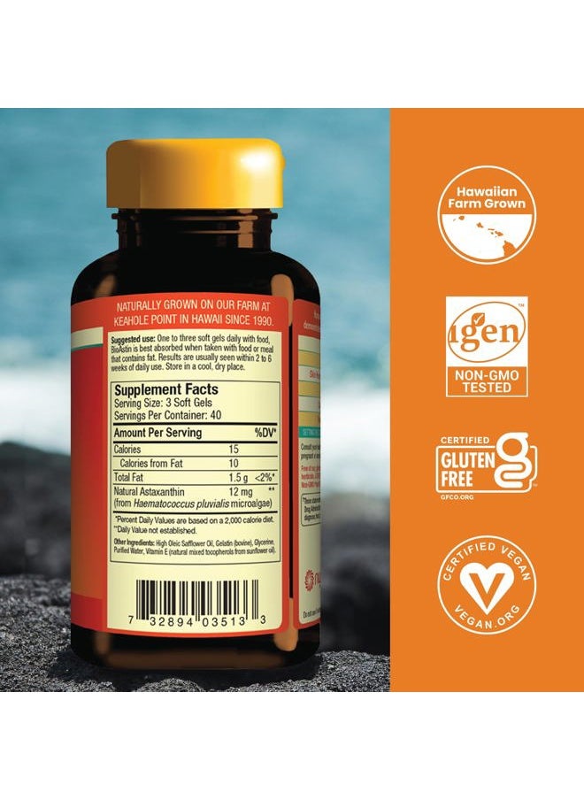 Nutrex Hawaii - Hawaii BioAstin Hawaiian Astaxanthin - 4mg, 120 Softgels - Farm-Direct Premium Antioxidant Supplement to Support Eye, Skin, Joint & Immune System Health - Non-GMO & Gluten-Free - Image 1