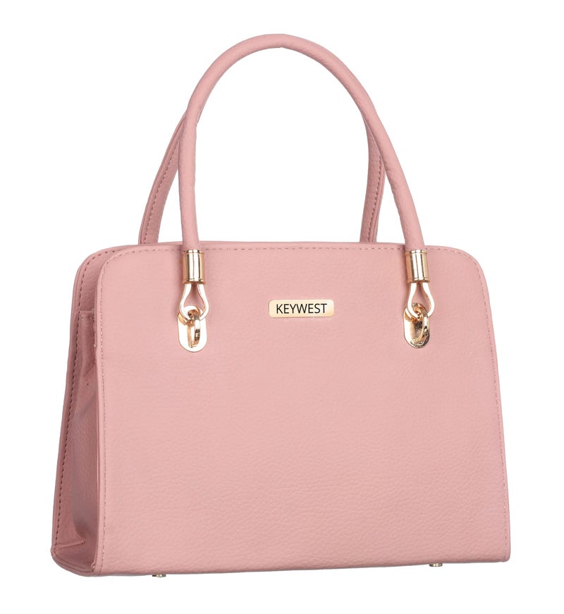 Keywest Women's Chanelle Satchel Tote Handbag for Women | Ladies purse | Stylish Shoulder Bag | Gift For Woman | Pink - Image 1