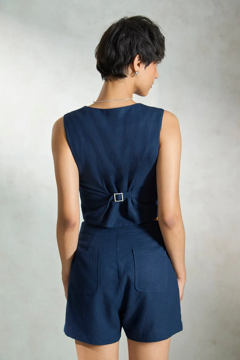 فيرجيو Linen Sleek Vacation Vests Tops for Women