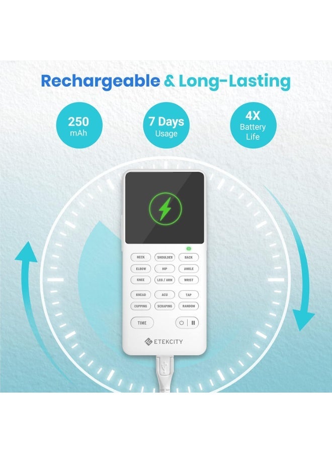 rayihni Etekcity 4-Channel Rechargeable TENS Unit – Muscle Stimulator for Drug-Free Pain Relief, After-Exercise Relaxation, Physical Therapy, 8 Electrode Pads, Back, Neck, Shoulder, Sciatica, Period Cramps - Image 5