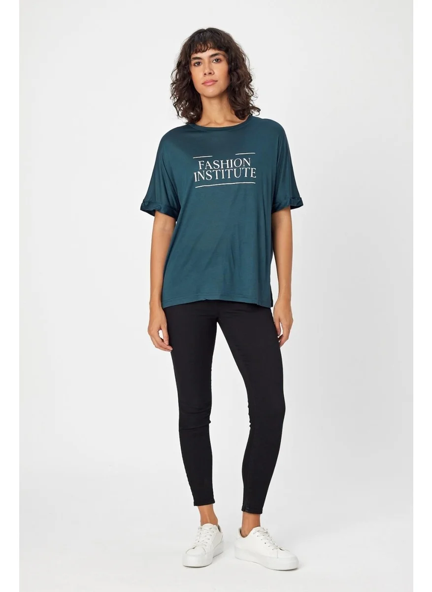 Alexander Gardi Crew Neck Printed Slit T-Shirt (B24-00212)