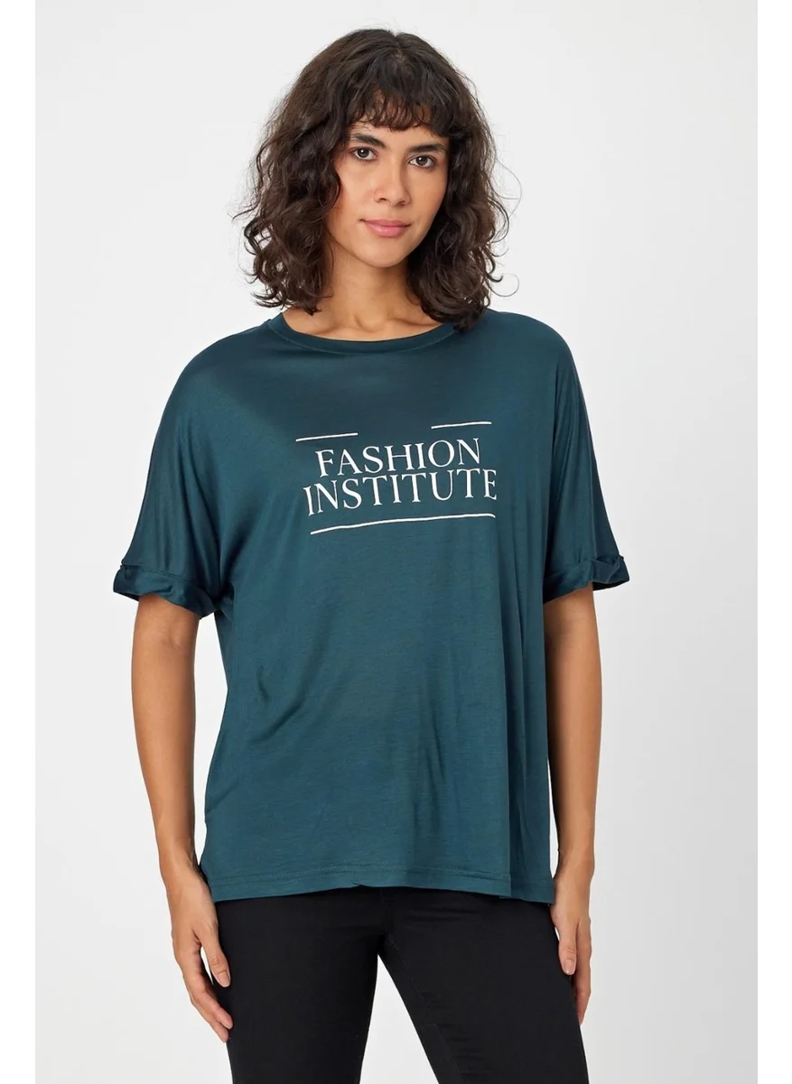 Alexander Gardi Crew Neck Printed Slit T-Shirt (B24-00212)