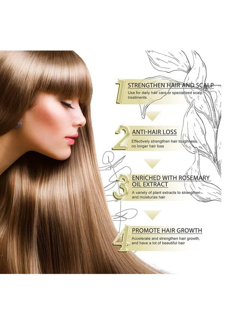 EELHOE زيت نمو الشعر الطبيعي النباتي، زيت الروزماري العضوي لنمو الشعر، زيت نمو الشعر بمكونات طبيعية للشعر الجاف التالف ونمو الشعر الخفيف - Image 2