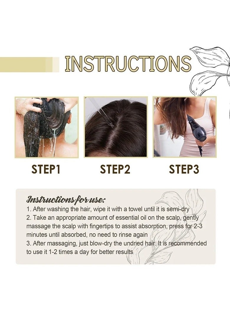 EELHOE زيت نمو الشعر الطبيعي النباتي، زيت الروزماري العضوي لنمو الشعر، زيت نمو الشعر بمكونات طبيعية للشعر الجاف التالف ونمو الشعر الخفيف - Image 5