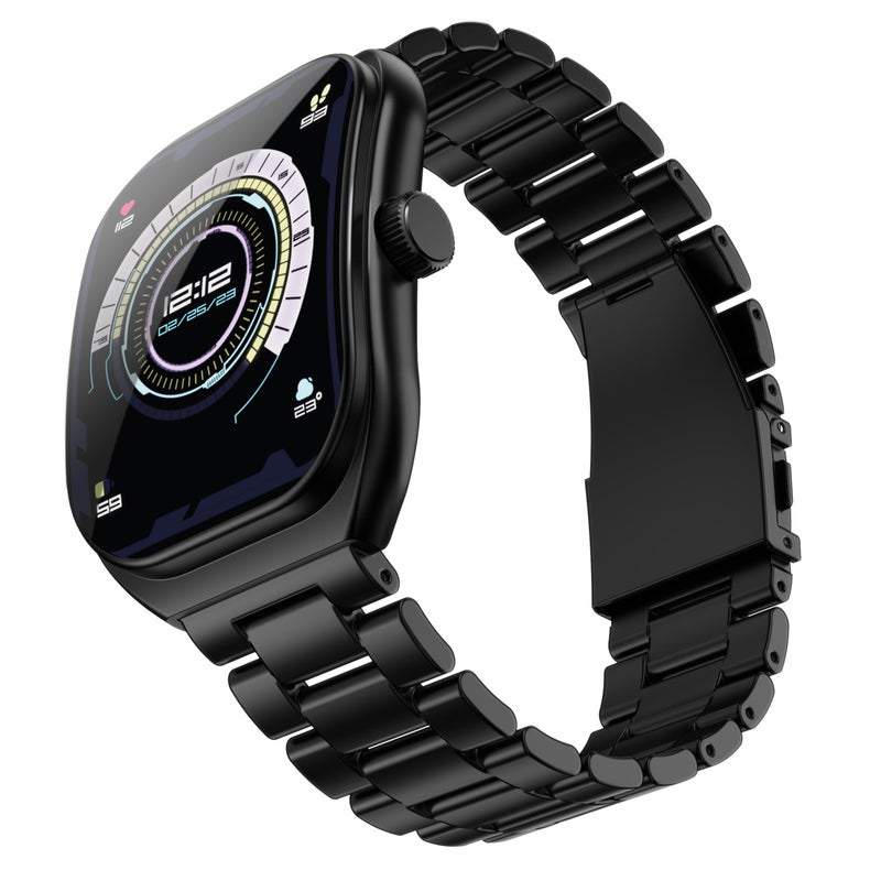 GOBOULT Trail Pro Smartwatch 2.01''3DCurved+ AMOLED Display,BT Calling 5.3, 600Nits Brightness, IP68, 250+ Watchfaces, 123+ Sports Modes, AI Voice Assistant, SpO2 Tracking (Jet Black) - Image 2
