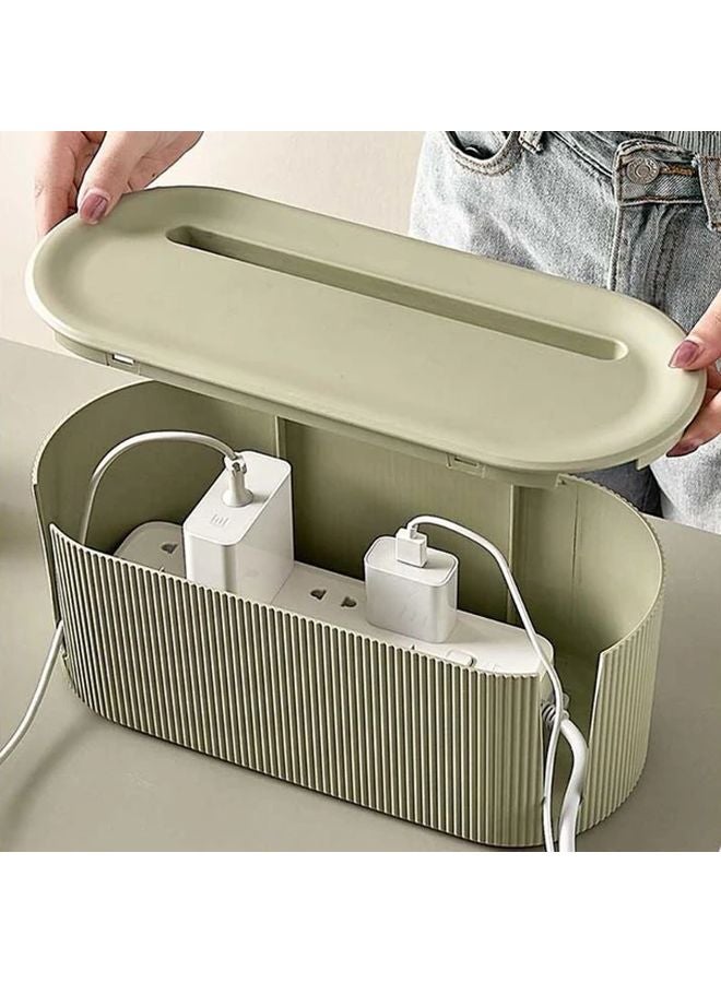Green Cable Wire Organizer Case Nordic Plug Board Storage Box - Image 5