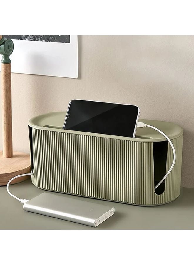 Green Cable Wire Organizer Case Nordic Plug Board Storage Box - Image 4