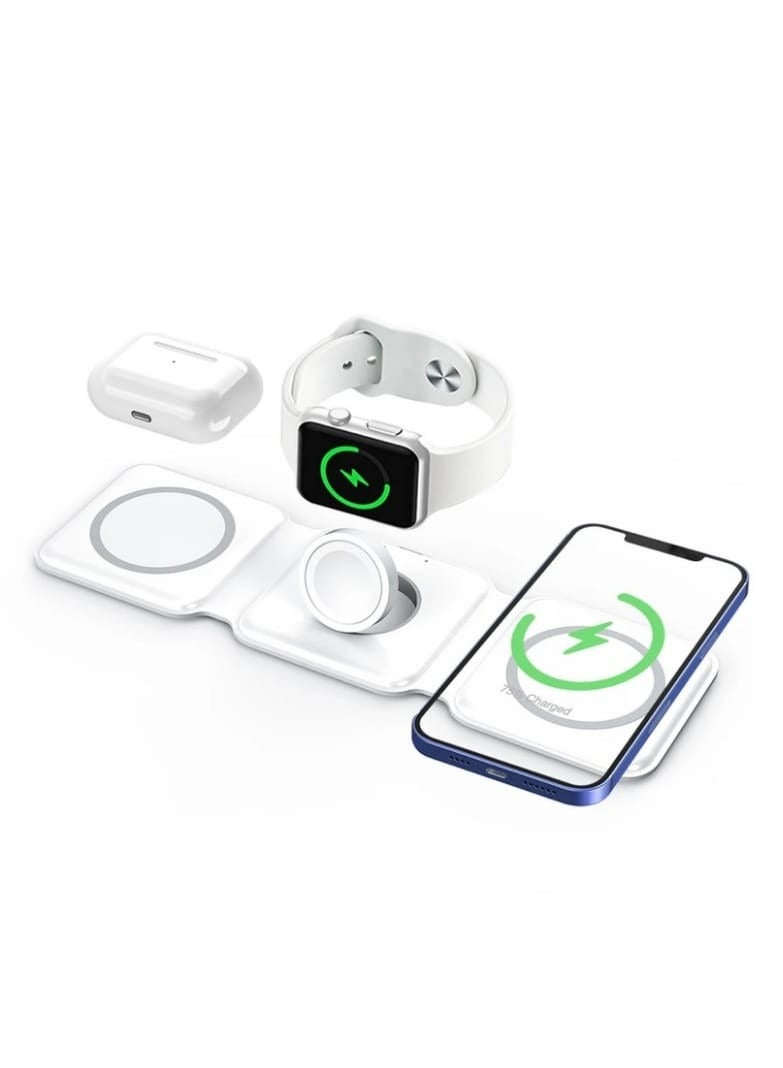 traditious 3-in-1 Foldable Magnetic Wireless Charging Station – Portable Travel Charger Dock for iPhone 16/15/14/13/12 Pro Max/Plus, Apple Watch & AirPods – Multi-Device Charging Pad  - Image 1