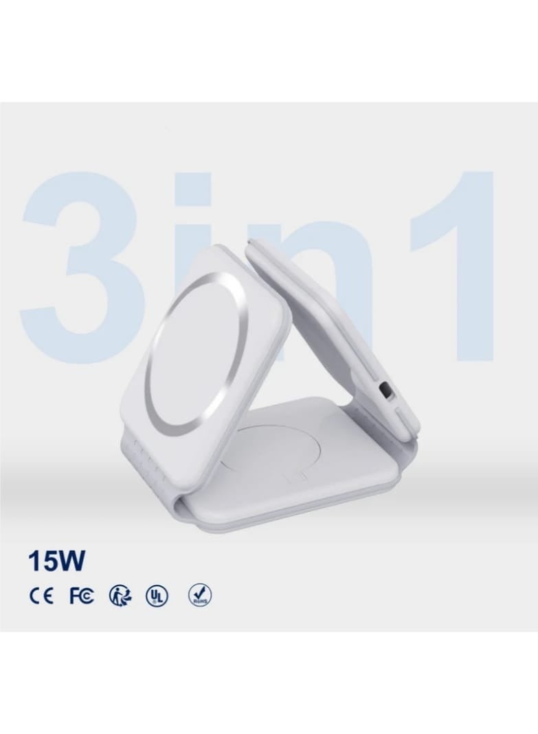 traditious 3-in-1 Foldable Magnetic Wireless Charging Station – Portable Travel Charger Dock for iPhone 16/15/14/13/12 Pro Max/Plus, Apple Watch & AirPods – Multi-Device Charging Pad  - Image 2