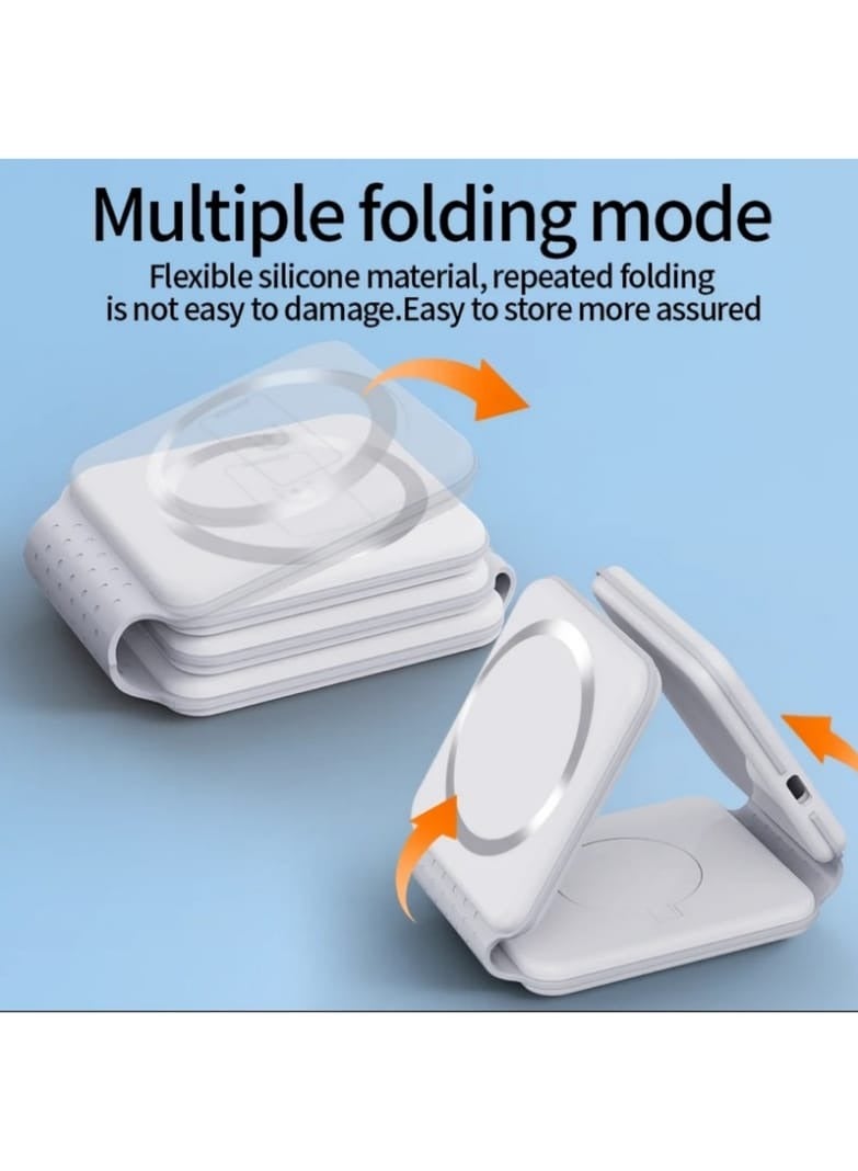 traditious 3-in-1 Foldable Magnetic Wireless Charging Station – Portable Travel Charger Dock for iPhone 16/15/14/13/12 Pro Max/Plus, Apple Watch & AirPods – Multi-Device Charging Pad  - Image 5