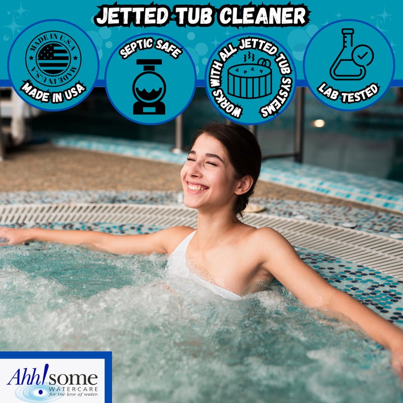 Ahh-Some AhhSome Jetted Tub & Hot Tub Cleaner  Powerful Spa Bath Cleaning Solution for Jacuzzis & Whirlpools  1 Gallon (64 Treatments)  Professional Grade Septic Safe Solution for Hot Tubs  Made in USA - Image 4