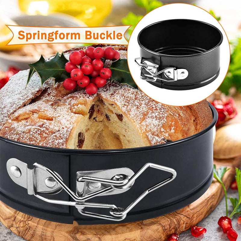 Restynic Mini Springform Cake Pans - Set of 4, Non-Stick & Removable Bottom - 4â€ Diameter, Perfect for Cheese Cakes, Pies, Quiches & More â€“ Ideal for Home Bakers & Pros - Image 2
