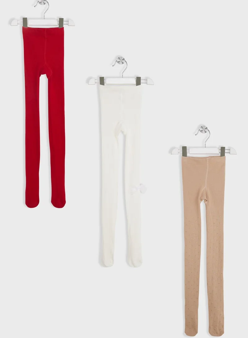 H&M Kids 3 Pack Assorted Tights