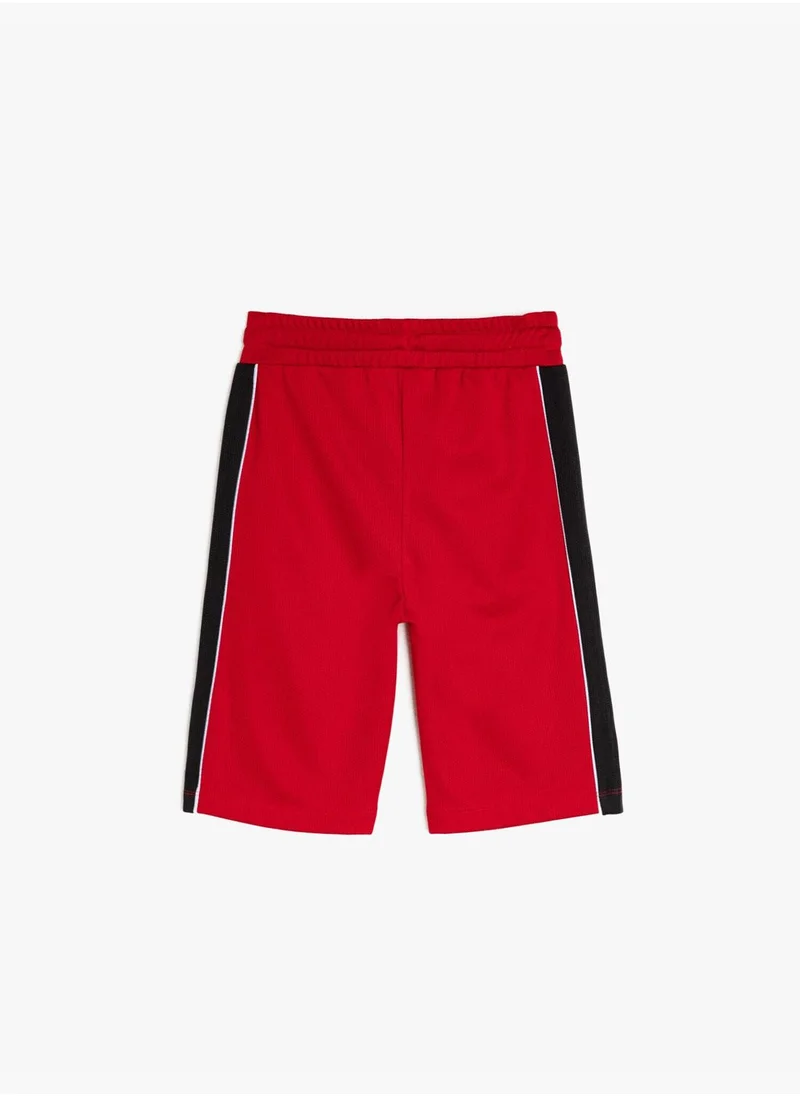 كوتون Banded Detail Shorts