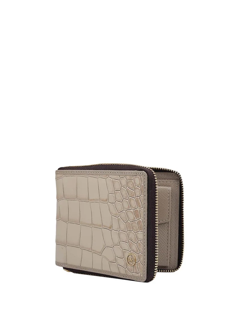 دا ميلانو محفظة نسائية جلد طبيعي أبيض دا ميلانو