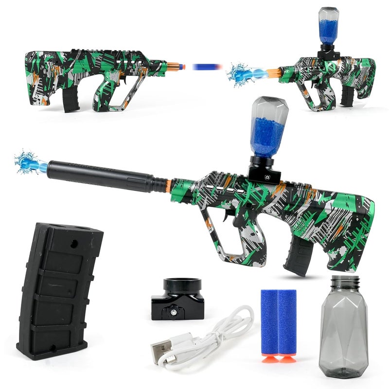 VikriDa بندقية إطلاق كرات صغيرة AUG وبندقية فوم للبالغين مع 5500 كرة صغيرة | مدى يصل إلى 65 قدم | بطارية قابلة للشحن - Image 1