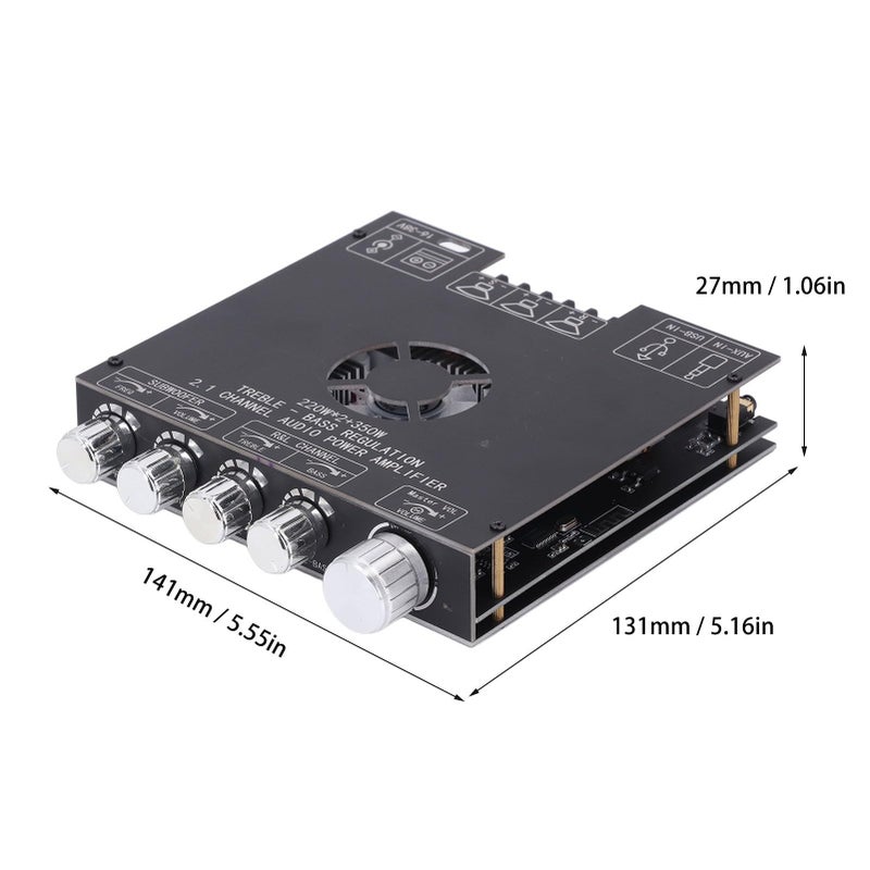 لوحة مكبر الصوت TPA3255 2.1 قناة مع بلوتوث 5.1 ووحدة مكبر طاقة AUX USB - Image 4