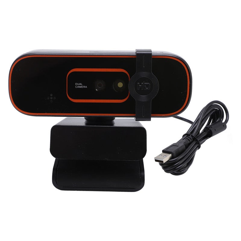 كاميرا ويب بدقة 1080P مع غطاء خصوصية وكاميرا كمبيوتر بتقنية التعرف على الوجه عبر USB - ميكروفون ذكي لإلغاء الضوضاء وتركيز تلقائي سريع، كاميرا ويب 1080P متوافقة مع Windows Hello - Image 1