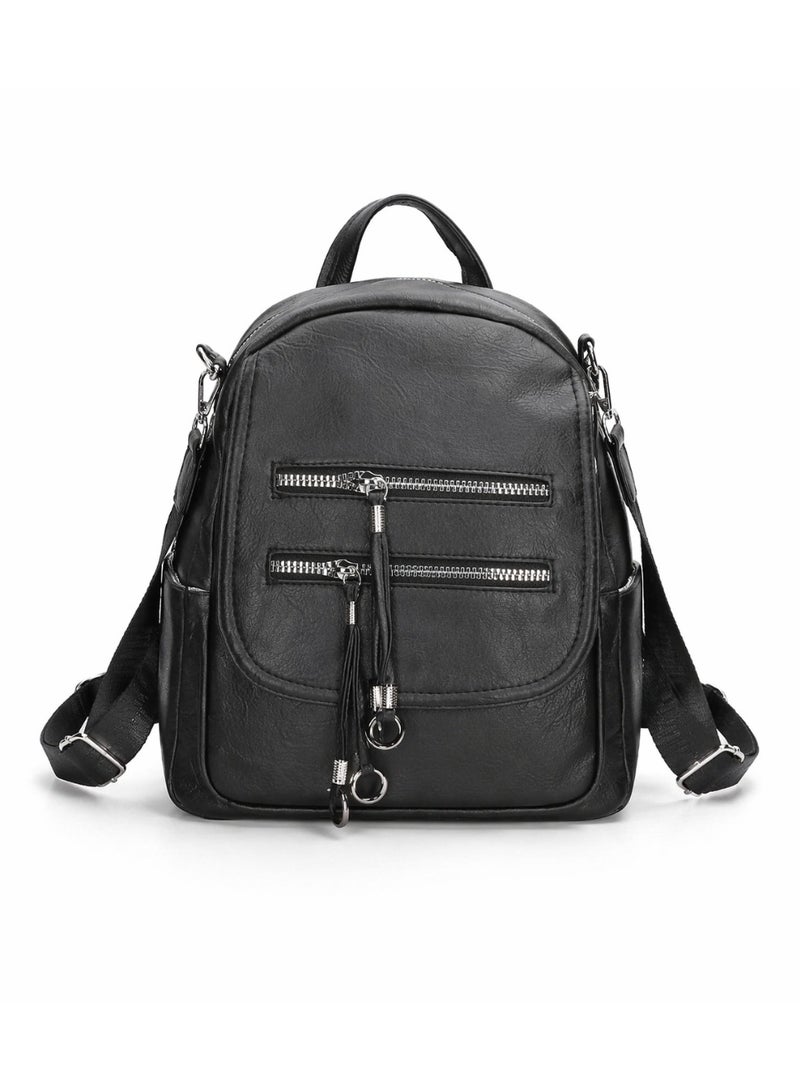 Stylish Multi-Functional Backpack-Premium Convertible Crossbody Bag for Women-Black - Image 1