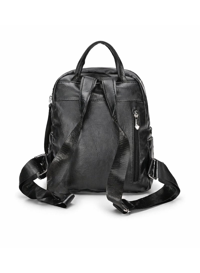 Stylish Multi-Functional Backpack-Premium Convertible Crossbody Bag for Women-Black - Image 2