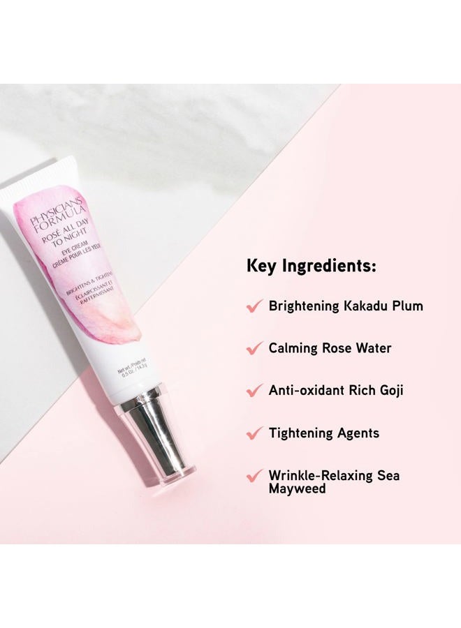 Physicians Formula Rosé All Day To Night Eye Cream, Dark Circles, Puffiness, Bags Under Eyes, Wrinkles | Dermatologist Tested, Clinicially Tested, Hypoallergenic - Image 2