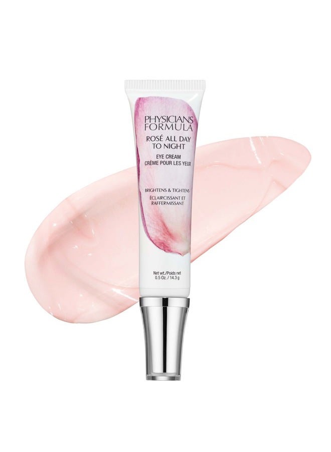 Physicians Formula Rosé All Day To Night Eye Cream, Dark Circles, Puffiness, Bags Under Eyes, Wrinkles | Dermatologist Tested, Clinicially Tested, Hypoallergenic - Image 1