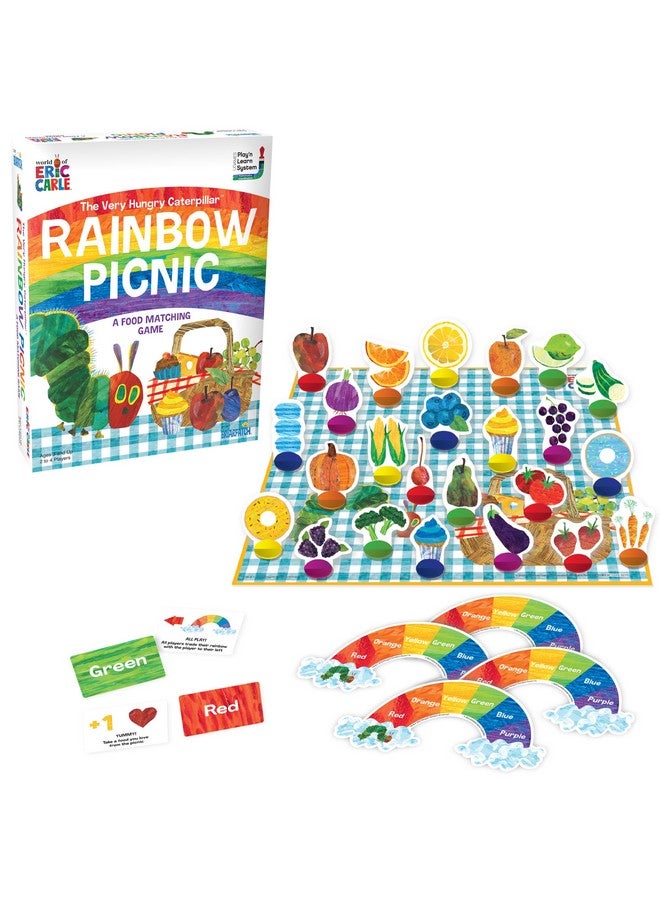 Briarpatch Briarpatch, The Very Hungry Caterpillar Rainbow Picnic Game, Based On Board Books by Eric Carle, Preschool Learning for Kids - Image 1