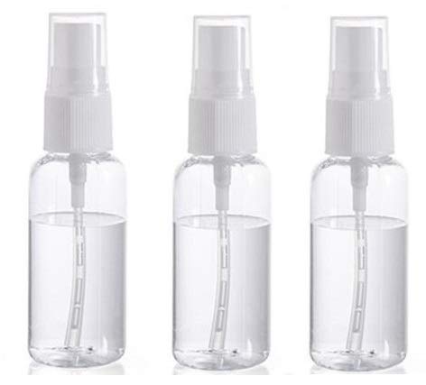 Inditradition Refillable Plastic Spray Empty Bottle | Mist Spray Bottle | For Home Office Car Travel Cleaning (Transparent, Pack of 3, 30 ml) - Image 1