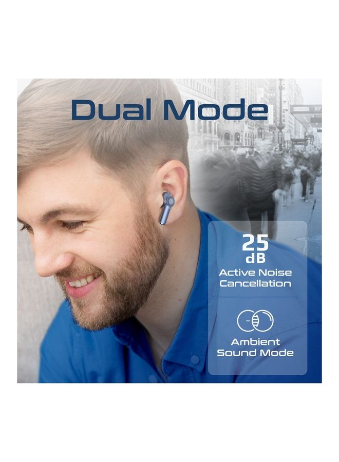 PROMATE Bluetooth Earbuds, Wireless Active Noise Cancelling Headphones with IntelliTouch Control, 25H Long Playtime, Portable Charging Case and Built-In Mic , ProPods Blue - Image 3