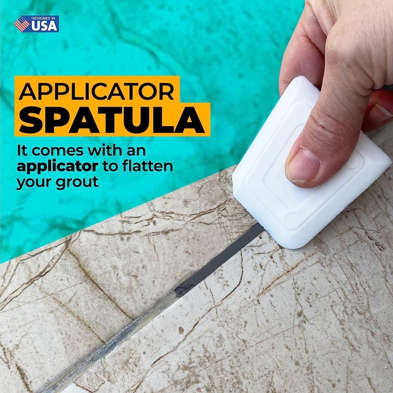 PENTAUSA Tile Grout Repair Kit - Dark Grey Filler, Triple Protection, Fast Drying Formula Restores and Renews Lines With Float (8.8oz / 250gr) - Image 5