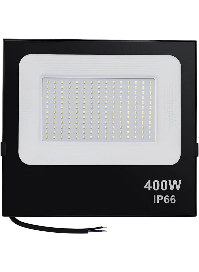 كشاف إضاءة LED غامر بقوة 400 واط، مقاوم للماء IP66 للاستخدام الخارجي مع دعامة تثبيت، أسود - Image 1