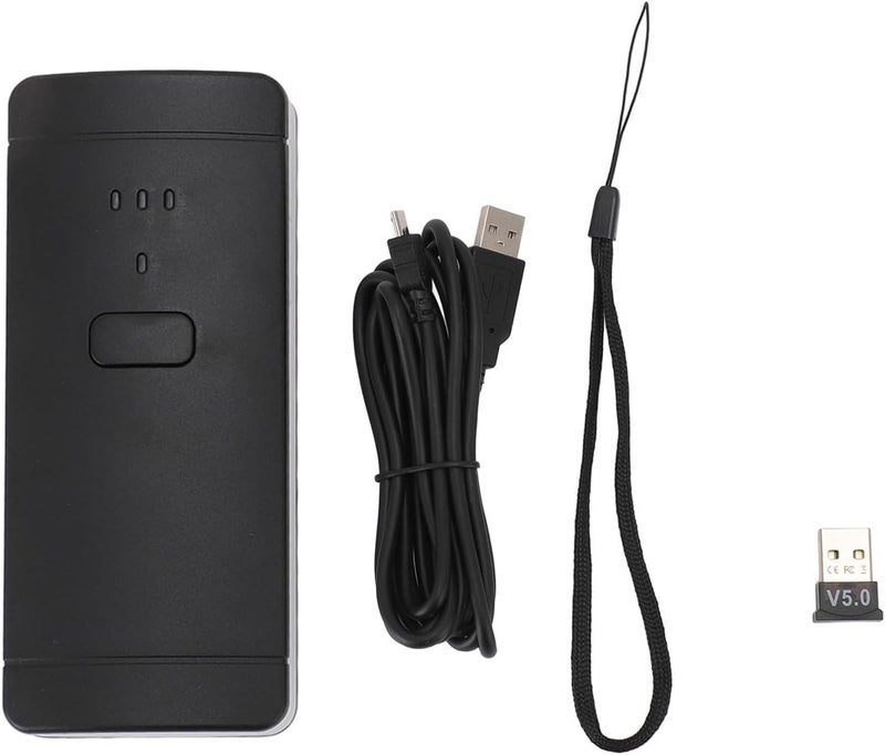 Bar Code Reader, 1D 2D Barcode Scanner Compact Design Builtin Battery 1500mAh, Manual Button Scanning, Auto Sensing, Barcodereader - Image 1