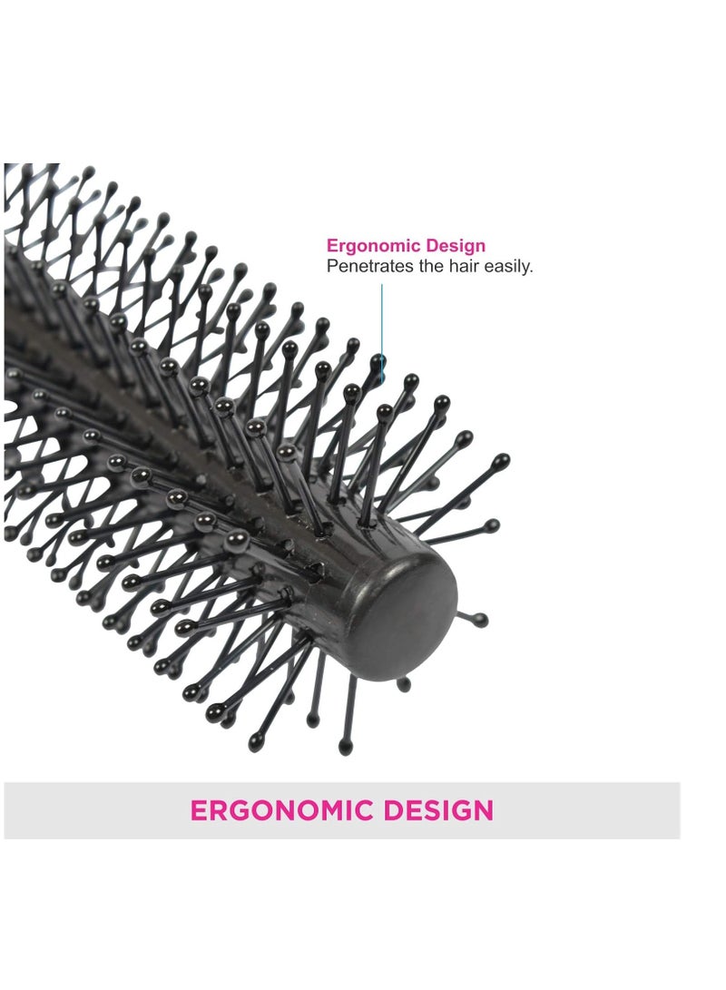 Vega Round Hair Brush (India's No.1* Hair Brush Brand) For Adding Curls, Volume & Waves In Hairs| Men and Women| All Hair Types (R3-RB)