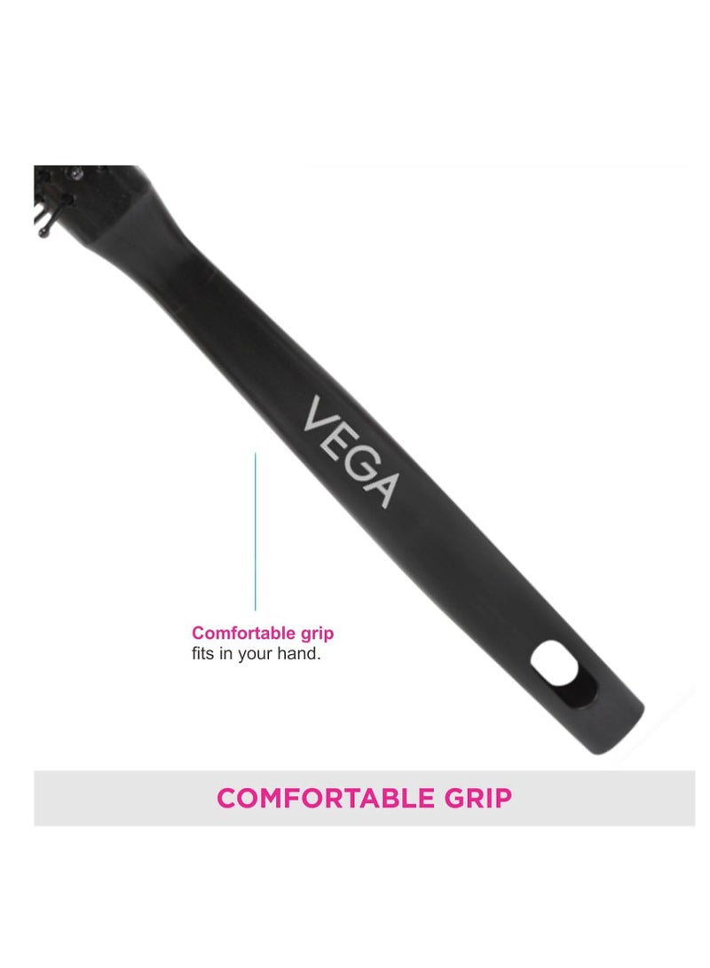 Vega Round Hair Brush (India's No.1* Hair Brush Brand) For Adding Curls, Volume & Waves In Hairs| Men and Women| All Hair Types (R3-RB)