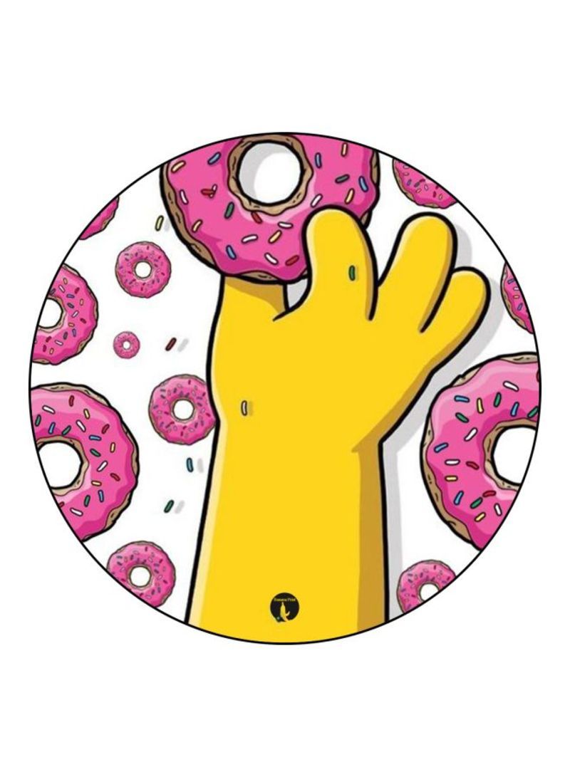 Simpsons Printed Mouse Pad  Yellow/k/White