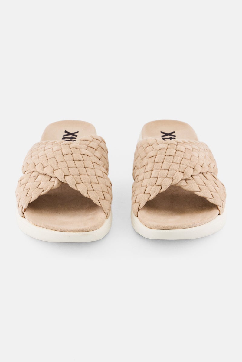 Xti Women Slip On  Slippers, Beige - Image 2