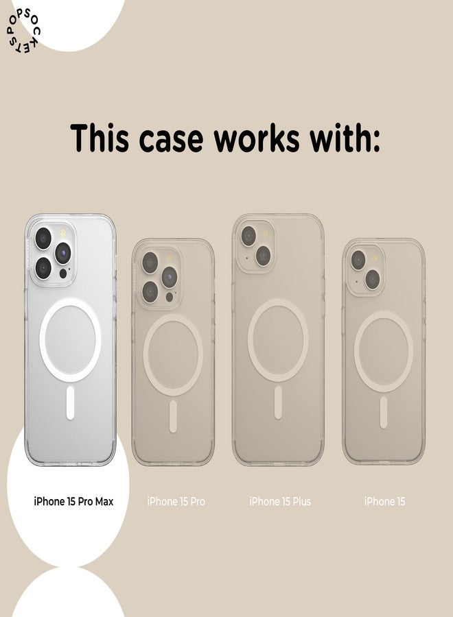 PopSockets iPhone 15 Pro Max Case Compatible with MagSafe, Phone Case for iPhone 15 Pro Max, Wireless Charging Compatible, Case Only - Oxblood - Image 5