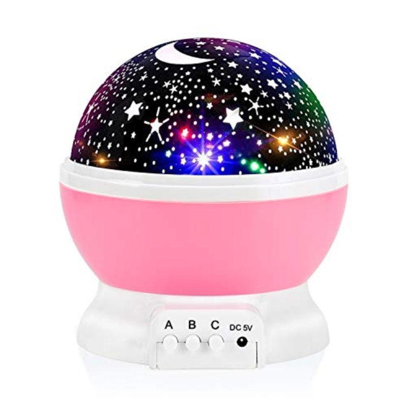 Night Light for,Night Light Nebula 360 Degree Rotation - 4 LED Bulbs 12 Light Color Star Projector Changing with USB Cable, Romantic Gifts for Men Women - Image 1